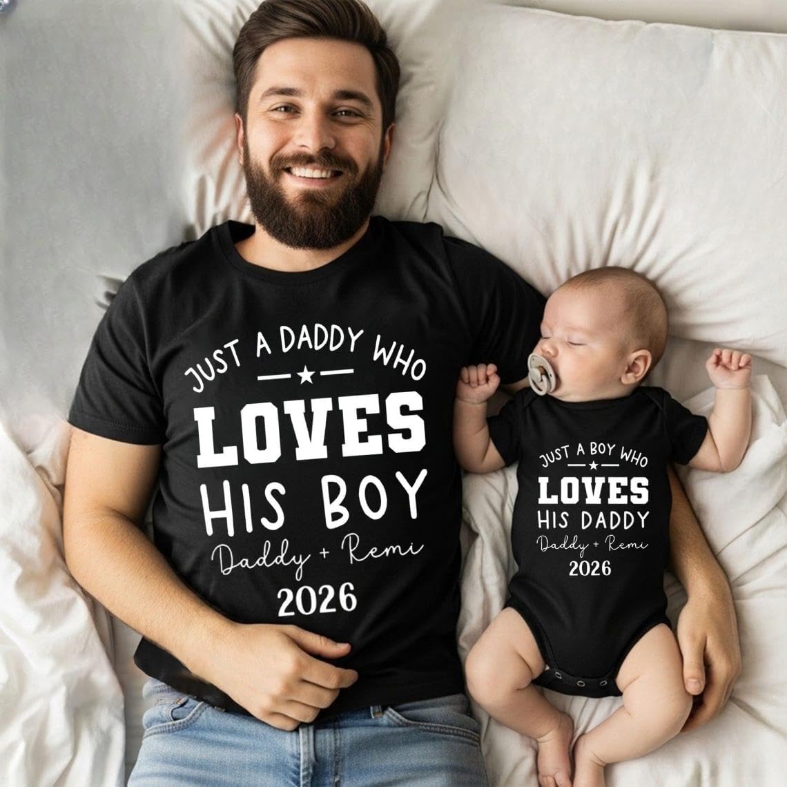 Personalized Love His Dads First Father's Day Shirt - Image 2