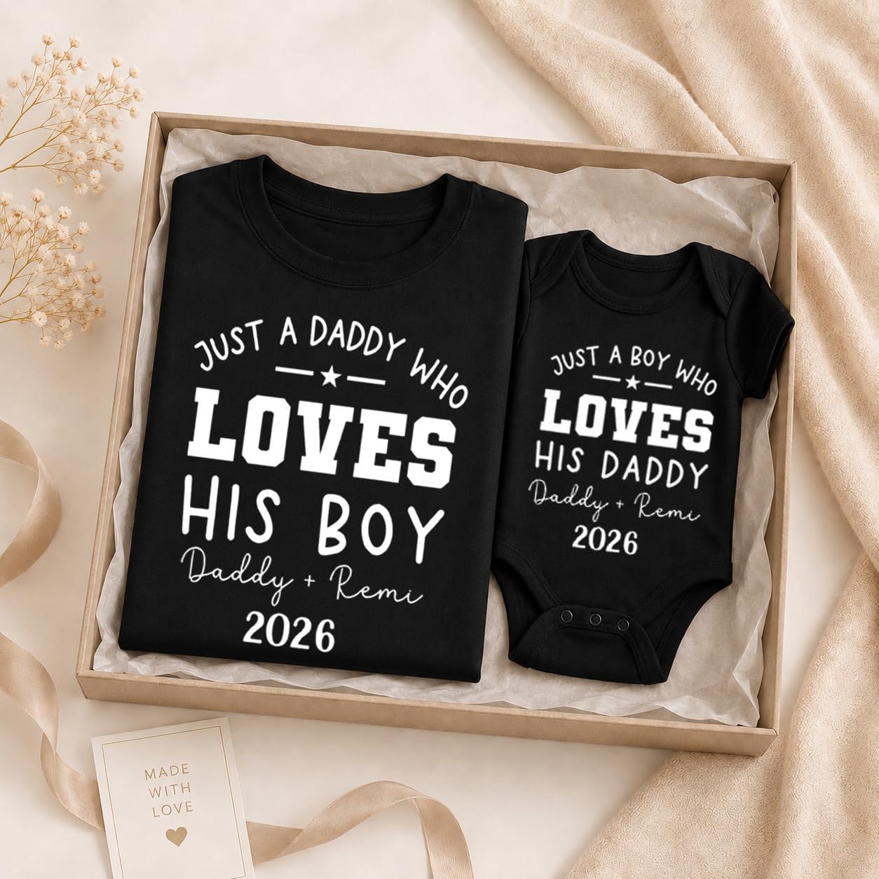 Personalized Love His Dads First Father's Day Shirt - Image 3